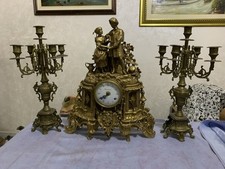 Coppia candelabri orologio usato  Torre del Greco