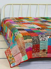 Colcha hippie acolchoada boho feita à mão cobertor reversível verão comprar usado  Enviando para Brazil