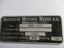Typenschild bmw 2002 gebraucht kaufen  Deutschland