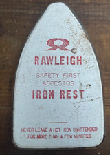 Antiga placa de ferro Rawleigh descanso segurança primeira placa de ferro triste amianto comprar usado  Enviando para Brazil