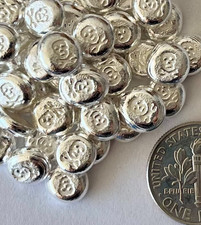 Usado, UM - 1 g PRATA 99,9% crânio pirata barra derramada à mão um grama 1g .999 comprar usado  Enviando para Brazil