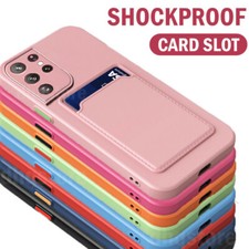 Capa para Samsung S25 S24 S23 A56 A36 A16 suporte para cartão à prova de choque TPU slot comprar usado  Enviando para Brazil