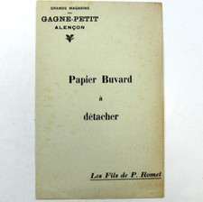 Papier buvard à détacher Grands magasins du Gagne-Petit c1900 Alençon P. Romet, używany na sprzedaż  Wysyłka do Poland