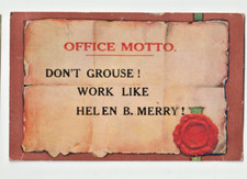 Office motto coloured for sale  STOCKBRIDGE