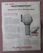 Usado, Folheto publicitário vintage extintor de incêndio automático automotivo Red Comet comprar usado  Enviando para Brazil