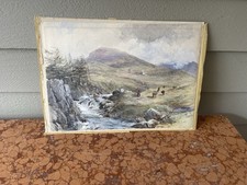 Antique watercolor unsig. for sale  San Diego