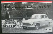 Brochure feuille simca d'occasion  France