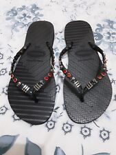 Havaianas Slim preto cravejado (41/42 tamanho 11,5 EUA) comprar usado  Enviando para Brazil