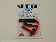 Shubb Lite L1 Vermelho de guitarra elétrica acústica Capo Novo ~ Frete Grátis ~ Dos Eua comprar usado  Enviando para Brazil