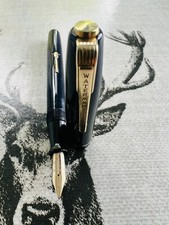Caneta-tinteiro Waterman's 502, 14k F nova na caixa, azul profundo rico, com manutenção, década de 1940, usado comprar usado  Enviando para Brazil