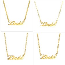 Colar personalizado QUALQUER NOME FONTE PERSONALIZADA corrente pingente de aço inoxidável presente comprar usado  Enviando para Brazil