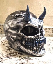 Capacete de motocicleta personalizado Demon Skull - Qualidade alta - Aprovado pelo DOT, usado comprar usado  Enviando para Brazil