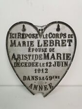 Plaque funéraire cœur d'occasion  Caen