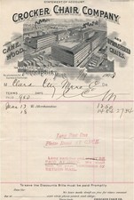 Cadeiras estofadas Billhead Minneapolis MN Crocker Chair Co madeira bengala 1903 comprar usado  Enviando para Brazil