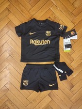 Conjunto de futebol Barcelona Nike kit bebê camisa de futebol shorts meias 9-12 meses NOVO, usado comprar usado  Enviando para Brazil