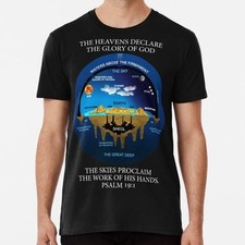 Camiseta Bíblica Salmo 19 1 Terra Plana Antiga Cosmologia Hebraica P-5XL Fabricada nos EUA comprar usado  Enviando para Brazil