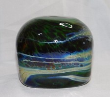 Vaso de vidro artístico soprado à mão - Samuel Herman - 1977 - Assinado e numerado - Perfeito comprar usado  Enviando para Brazil
