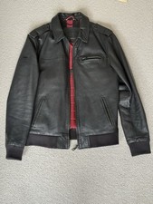 Superdry leather jacket for sale  LONDON