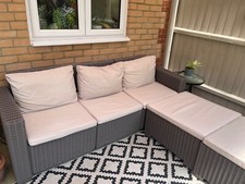 Seater cream rattan for sale  COLCHESTER