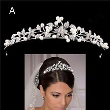 Tiara coroa de flores de cristal pérola formatura casamento para adultos 5 estilos comprar usado  Enviando para Brazil