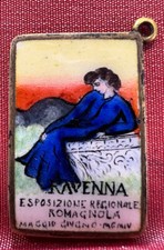 Medaglietta smaltata ravenna usato  Italia