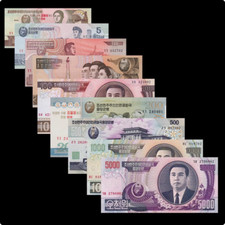 Conjunto raro 9 Coreia Hankok 1992 - 2005 P39 - P46 P48 UNC 1 - 5000 ganhou UNC, usado comprar usado  Enviando para Brazil