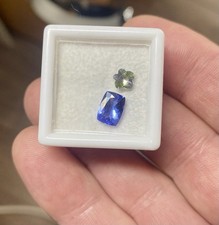 Blue tanzanite cushion for sale  HARWICH