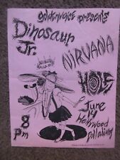 NIRVANA+BURACO+DINOSSAURO JR. 14 DE JUNHO DE 1991 PALÁDIO HOLLYWOOD 8x11 FOLHETO RARO MUITO BOM+ comprar usado  Enviando para Brazil