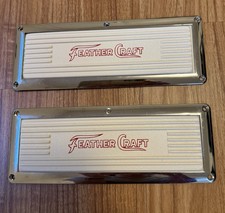 Lote de 2 almofadas de degraus de barco vintage FEATHER CRAFT com molduras NOVO ESTOQUE ANTIGO BOM!! comprar usado  Enviando para Brazil