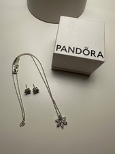 Pandora 925 Silber Halskette Ohrringe Stecker Blume Original comprar usado  Enviando para Brazil