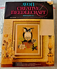 Vintage Avon Creative Needlecraft Coruja Imagem Agulha Ponta Crewel Kit 18x22" 73' comprar usado  Enviando para Brazil