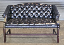 Chesterfield black leather for sale  Canton