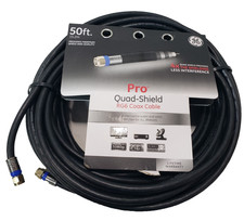 Cabo coaxial RG6 50 pés conectores tipo F cabo coaxial blindado quad 3 GHz digital comprar usado  Enviando para Brazil