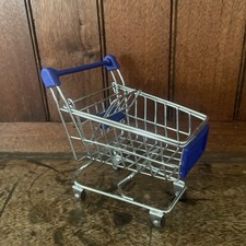 Mini carrinho de compras de metal - Mercearia 5,5" H carrinho de exibição de boneca buggy, usado comprar usado  Enviando para Brazil