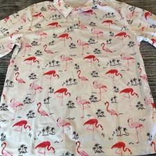 Camisa polo masculina de golfe 3XL flamingo palmeiras engraçada branca rosa nova comprar usado  Enviando para Brazil