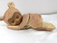 Boneca de Pelúcia Vintage Ideal Ding Dong School Algy Rosto de Borracha Urso Olhos Abertos Fechados comprar usado  Enviando para Brazil
