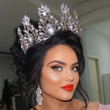 Acessórios de noiva de strass A121 noiva barroca rainha headwear coroa EUA comprar usado  Enviando para Brazil