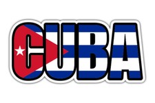 Adesivo de vinil nome do país bandeira de Cuba - SELECIONE O TAMANHO comprar usado  Enviando para Brazil