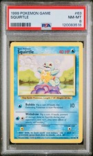 POKEMON PSA 8 SQUIRTLE 63/102 SET BASE UNLIMITED ENGLISH 1999! comprar usado  Enviando para Brazil