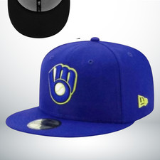 Boné ajustável Milwaukee Brewers MIL MLB autêntico New Era 59FIFTY - Luva comprar usado  Enviando para Brazil