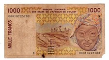 Guinea-Bissau ESTADOS DE AFRICANA OCCIDENTAL ÁFRICA OCCIDENTAL 1000 FRANCOS 2... comprar usado Guinea-Bissau ESTADOS DE AFRICANA OCCIDENTAL ÁFRICA OCCIDENTAL 1000 FRANCOS 2... comprar usado  Enviando para Brazil