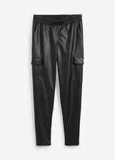 Cargohose lederimitat schwarz gebraucht kaufen  Deutschland