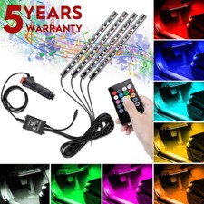 4 peças RGB cores motocicleta ATV 5050 LED neon sob brilho kit de tira de luz de destaque comprar usado  Enviando para Brazil