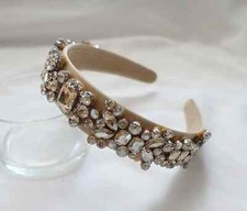 Beige crystal embellished for sale  LONDON