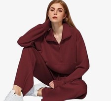 Usado, Novo Tamanho L Conjunto Lounge Feminino 2 Peças em Borgonha Moletom e Calça Oversized comprar usado Usado, Novo Tamanho L Conjunto Lounge Feminino 2 Peças em Borgonha Moletom e Calça Oversized comprar usado  Enviando para Brazil