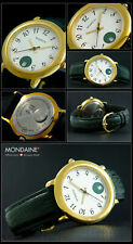 M-WATCH By MONDAINE relógio unissex fabricado na Suíça verde 37 mm folheado a ouro, usado comprar usado  Enviando para Brazil