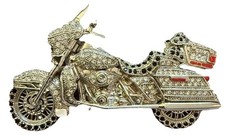 Rhinestone motorcycle brooch for sale  Norman