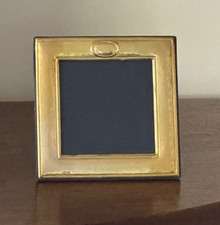 Moldura vintage prata esterlina levemente martelada acabamento dourado claro comprar usado  Enviando para Brazil