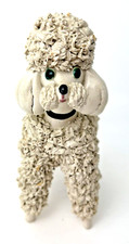 Estatueta vintage MCM retrô branca espaguete poodle filhote cachorro animal de estimação decoração 5"H altura comprar usado  Enviando para Brazil