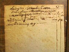 Antiguo documento efímero 1800 Lexington MA registro de trabajo y recibo de venta segunda mano  Embacar hacia Mexico